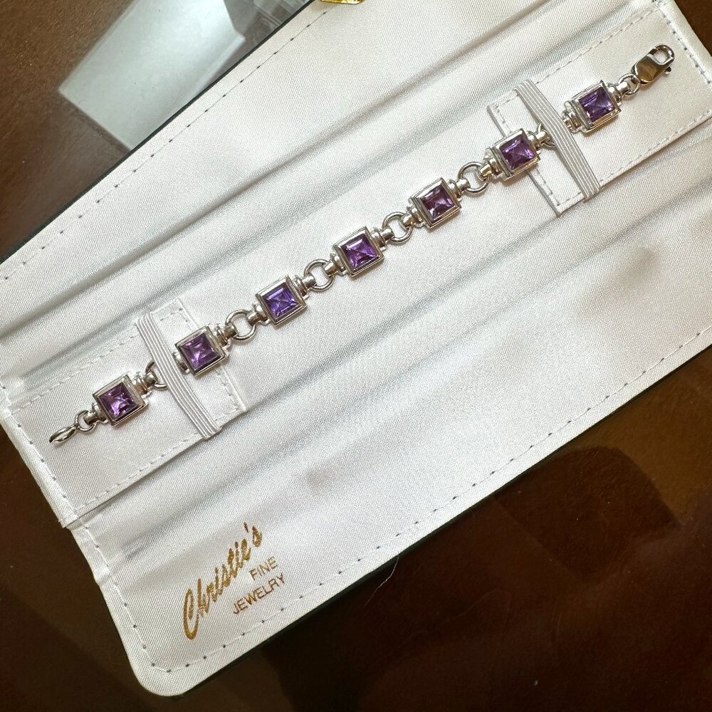 Christie's Fine Jewelry Silver and Amethyst Bracelet